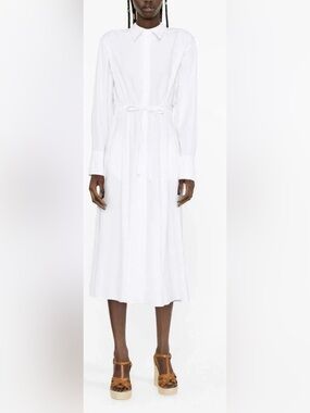 NWT VALENTINO GARAVANI
Tie-Waist Cotton Shirt Dress